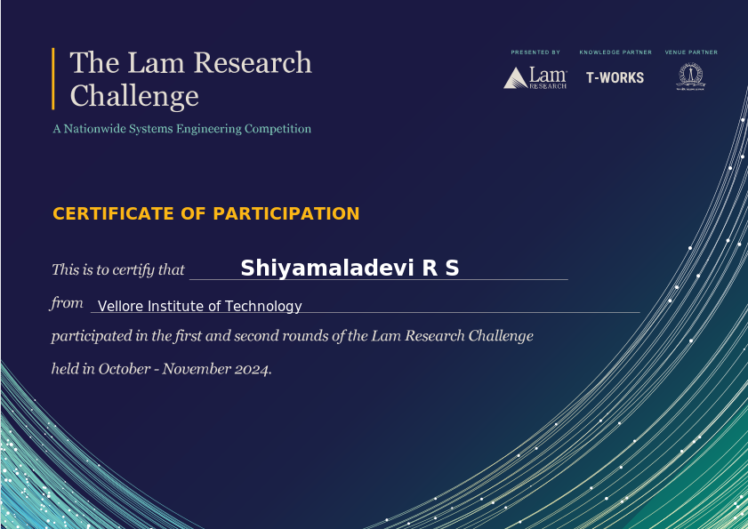 Lam Research Challenge Round 2