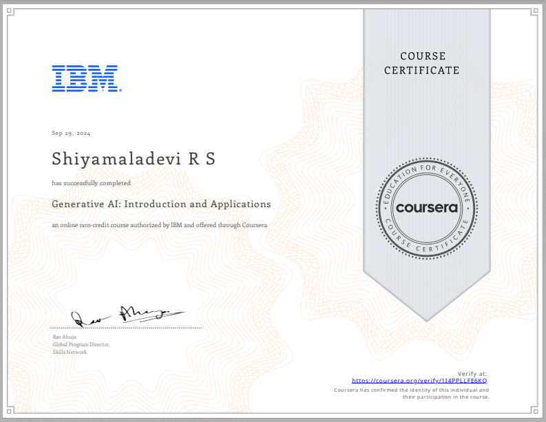 IBM Intro Apps Certificate